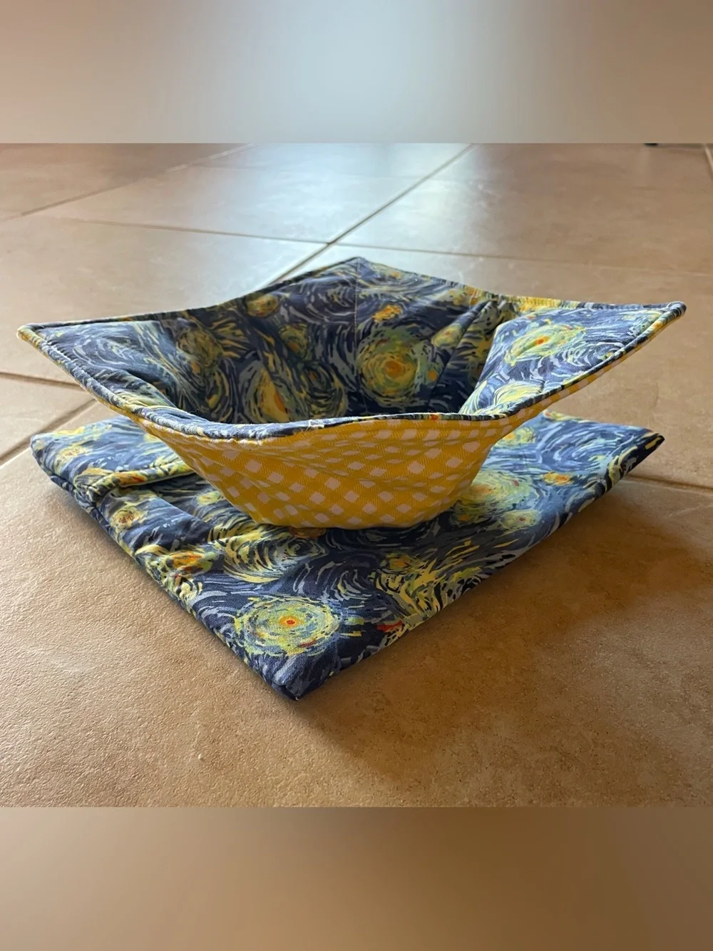 Bowl Cozy & Microwave Potato Bag Set Handmade Kitchen Gift